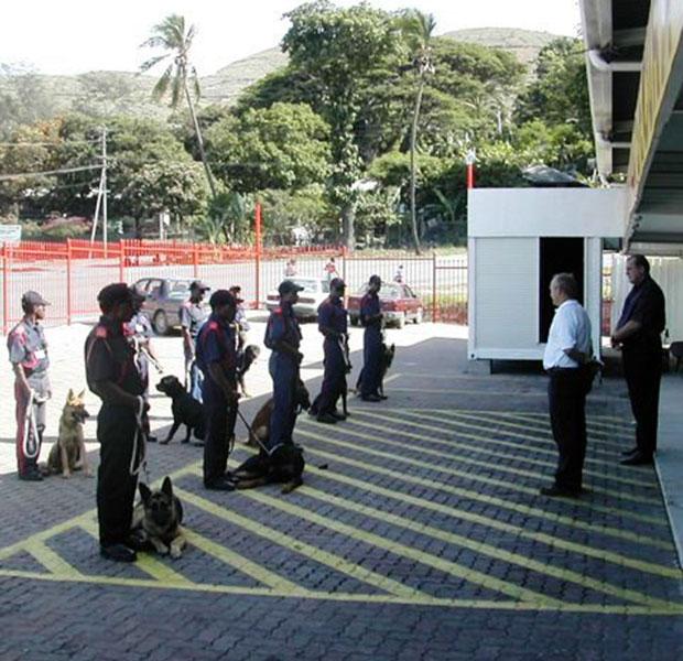 Dog handler training course in PNG with Scott Donald